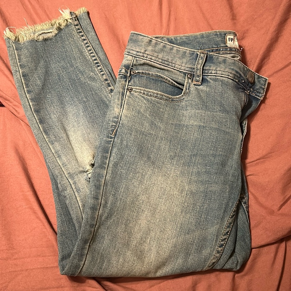 Free People Distressed Jeans